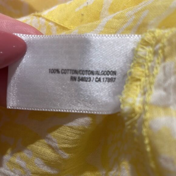Old navy yellow floral print blouse size S - Picture 7 of 7